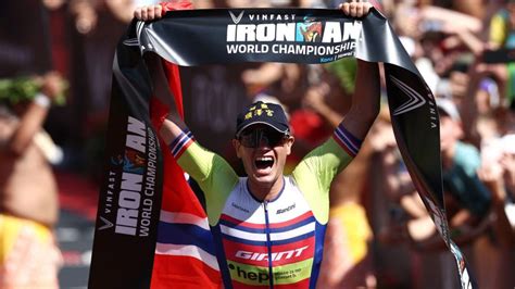 Gustav Iden wins Ironman Kona World Championship, smashes .